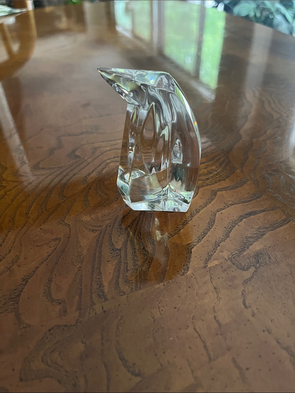 Val St Lambert crystal penguin
